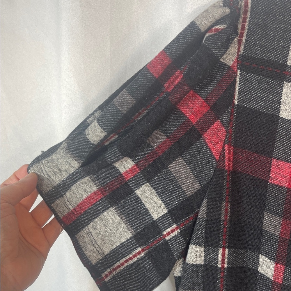 3. Plaid Mini Dress - Red and Black - Picture 4 of 7